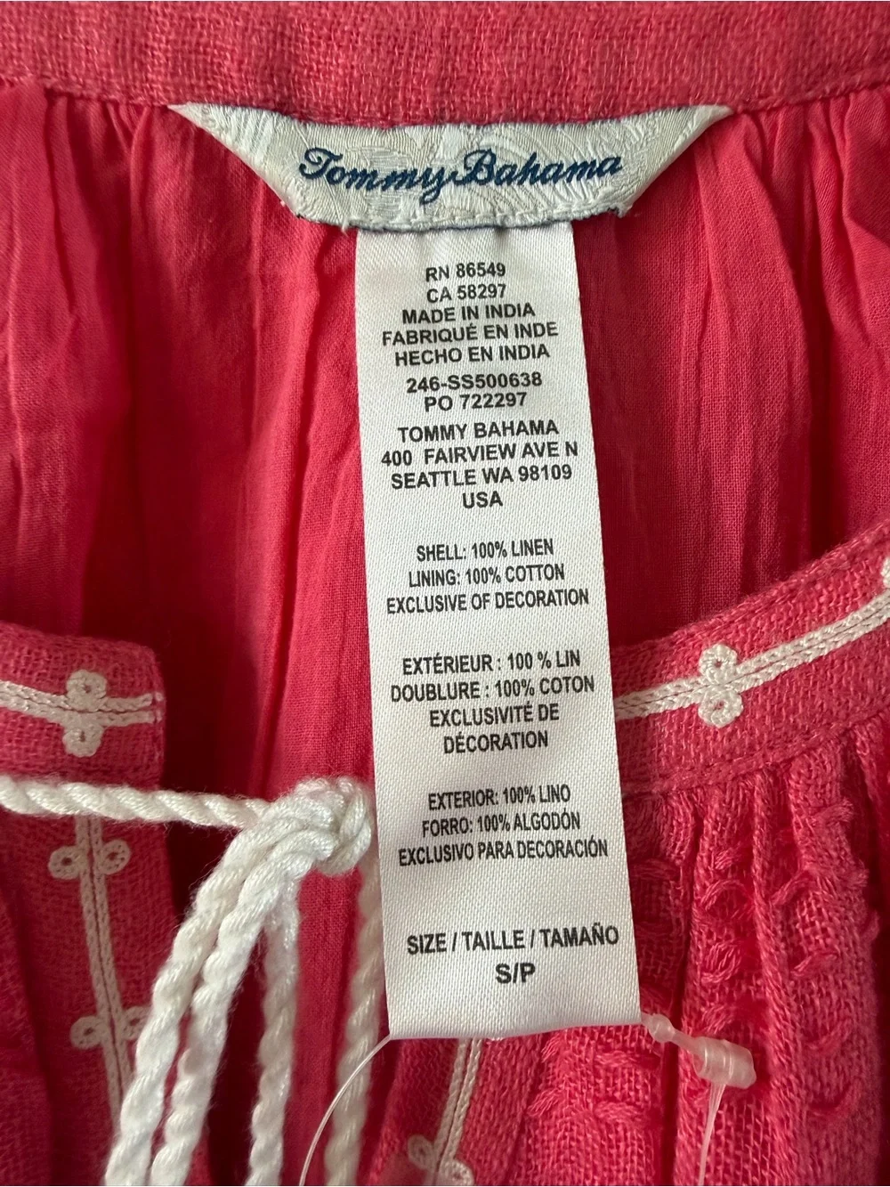 Tommy Bahama Coral Embroidered Swim Coverup